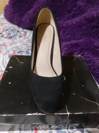 Zapatos de tacón alto negros Via Uno - miniatura 3