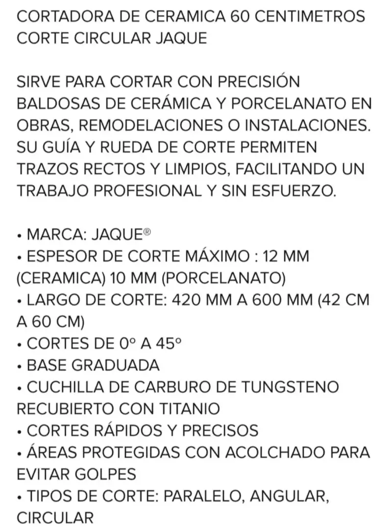 Cortadora de Cerámica Manual 60cm con Triple Función - 5