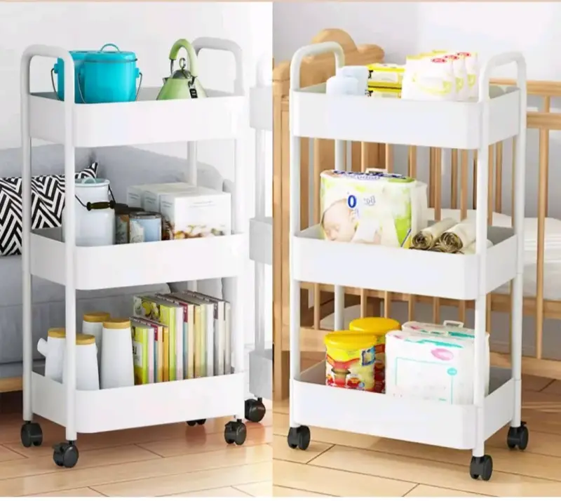 Carro organizador de 3 niveles con ruedas - 1