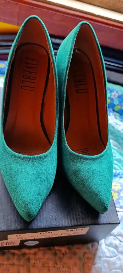Zapatos de Tacón Verde Fiveblu Talla 38 - miniatura 1