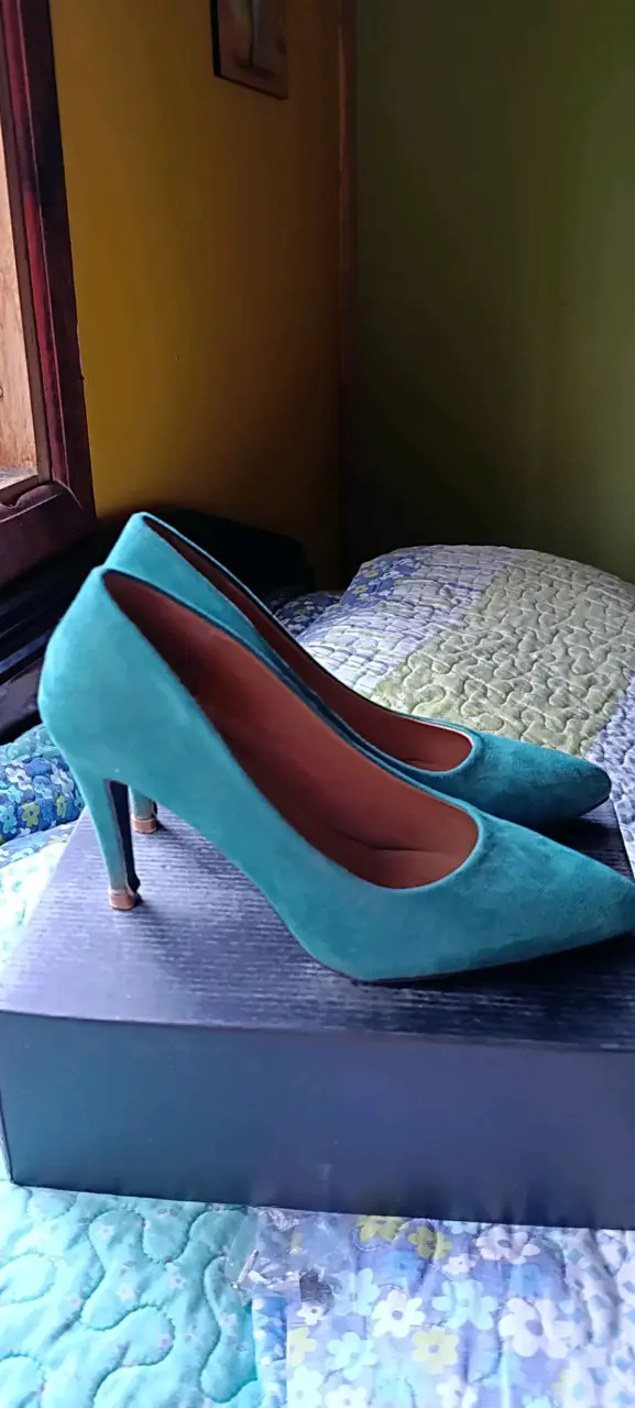 Zapatos de Tacón Verde Fiveblu Talla 38 - 2