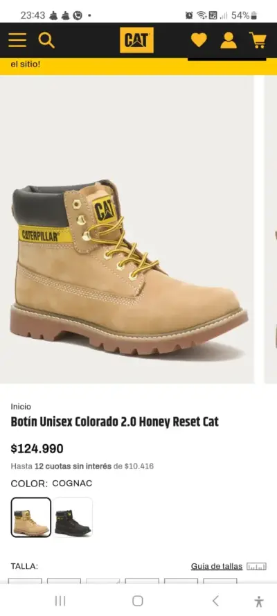 Botines Unisex Caterpillar Colorado 2.0 Honey - miniatura 1