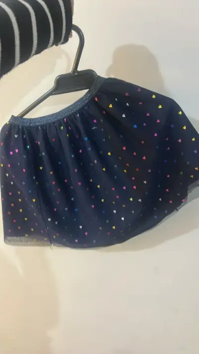 Falda azul niña 7-8 años con detalles de lazo - miniatura 2