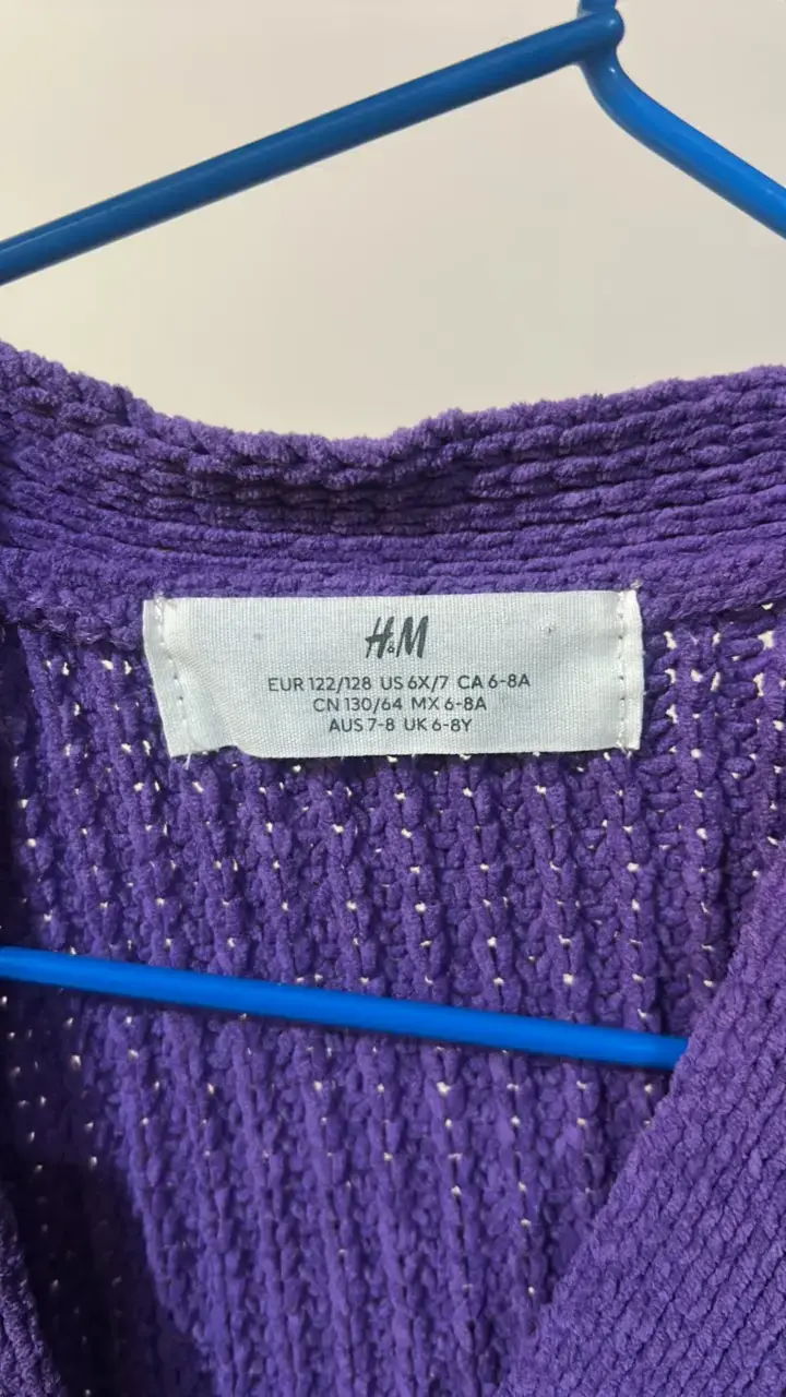 Cardigan morado de punto para niños H&M - 3