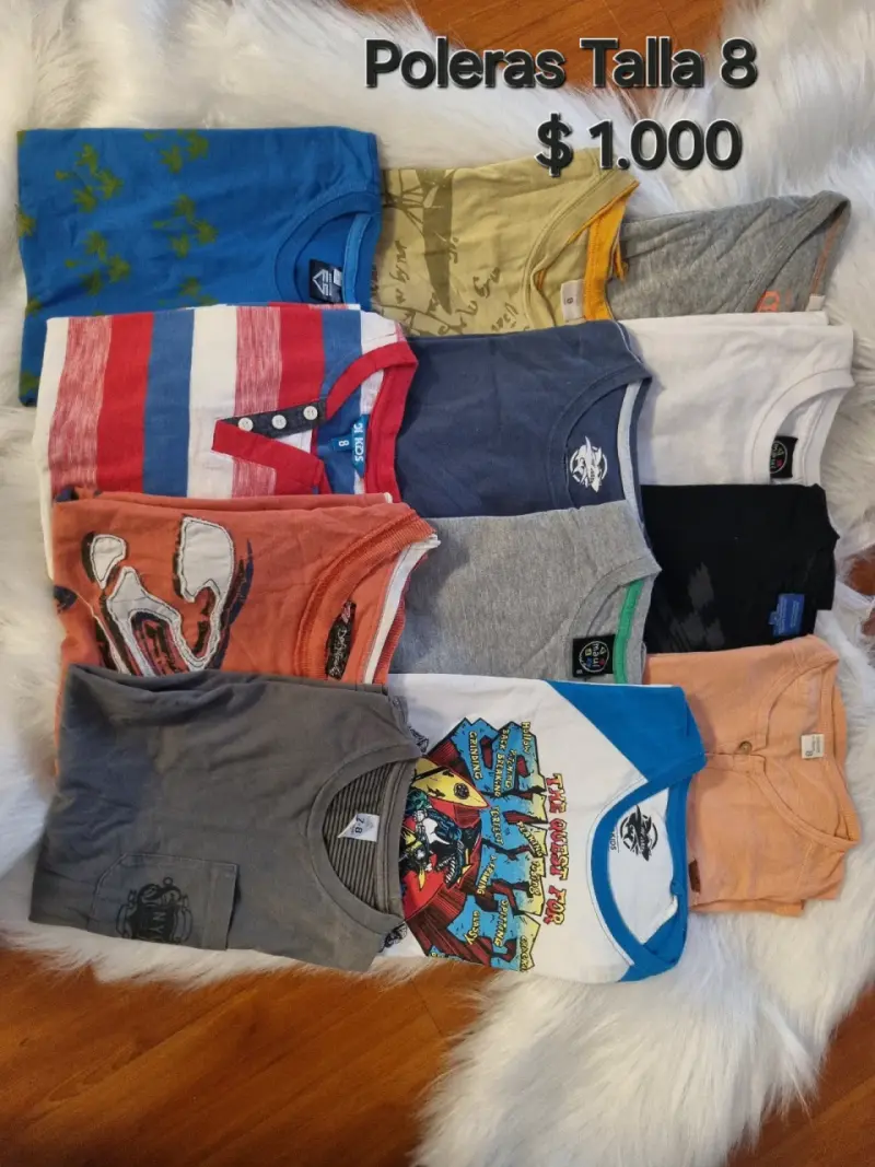 Lote de poleras para niños tallas 8, 10 y 12 - 5