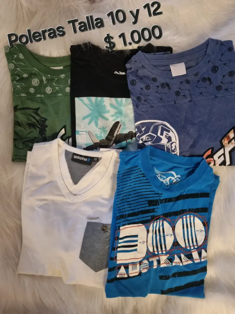 Lote de poleras para niños tallas 8, 10 y 12 - 7
