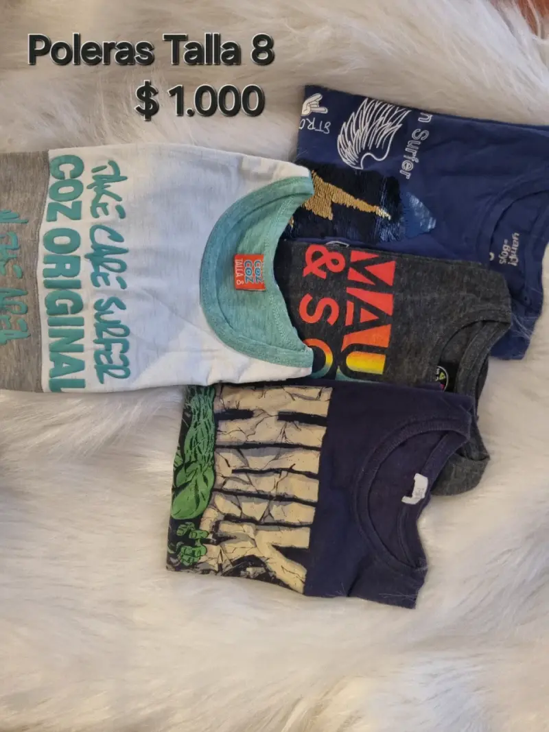 Lote de poleras para niños tallas 8, 10 y 12 - 10