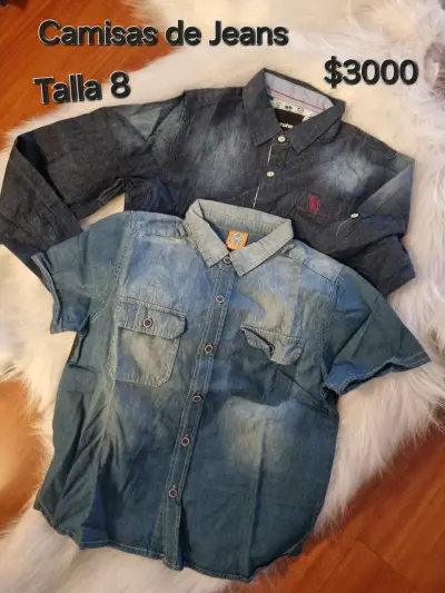 Camisas de jeans para niños talla 8 - miniatura 8