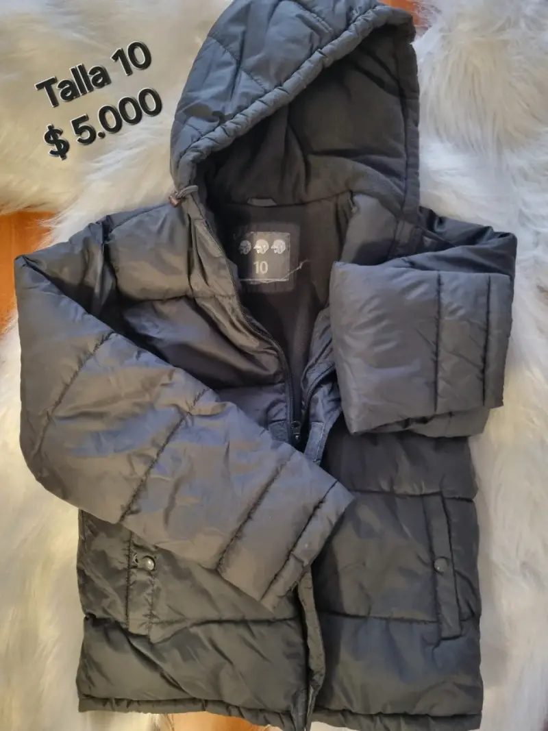 Chaqueta acolchada negra para niño talla 10 - 1