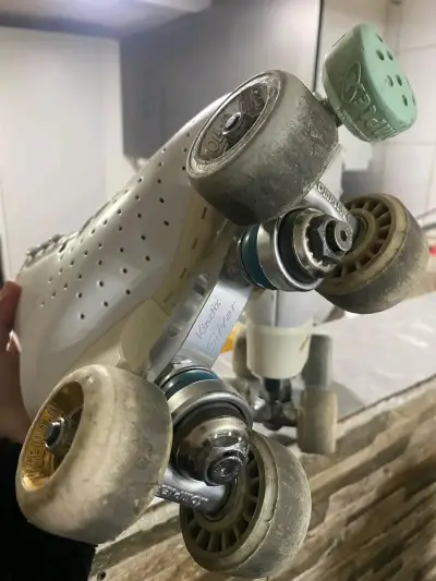 Patines de Cuatro Ruedas Blancos para Patinaje Artístico - miniatura 1