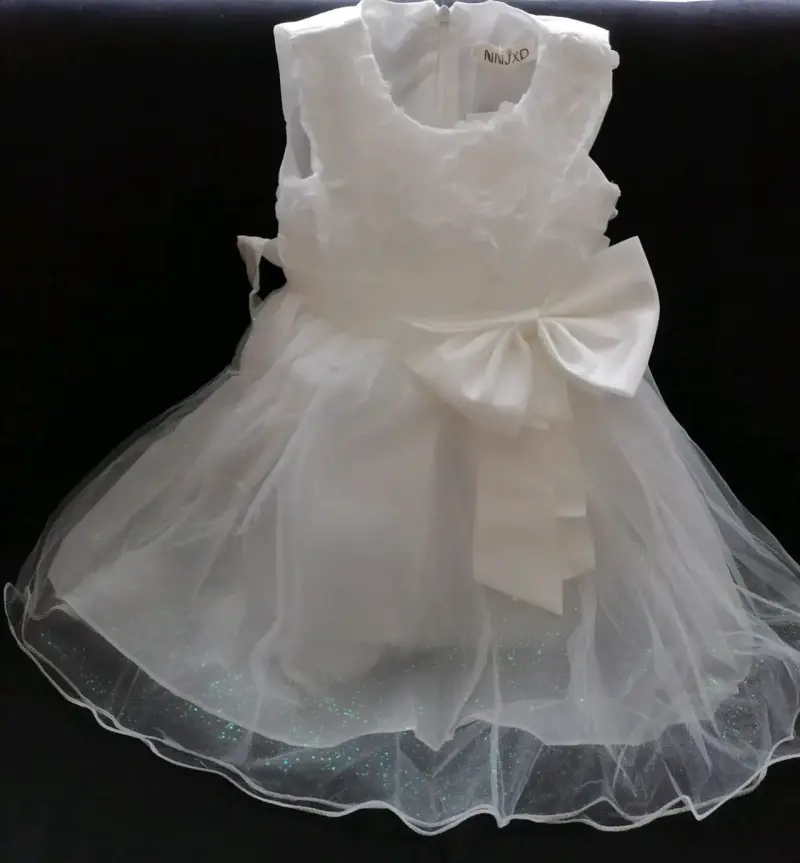 Vestido de fiesta para niña con lazo grande - 2
