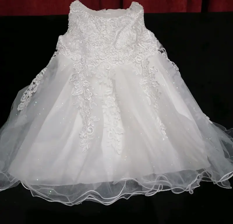 Vestido de fiesta para niña con lazo grande - 3