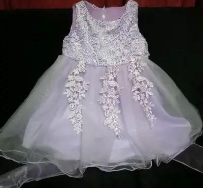 Vestido de fiesta para niña con lazo grande - miniatura 5