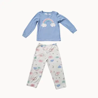 Pijama infantil de polar con diseño de arcoíris - miniatura 3