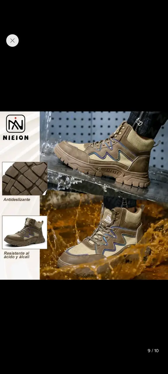 Botas de seguridad antideslizantes Nieion resistentes a la corrosión - 3
