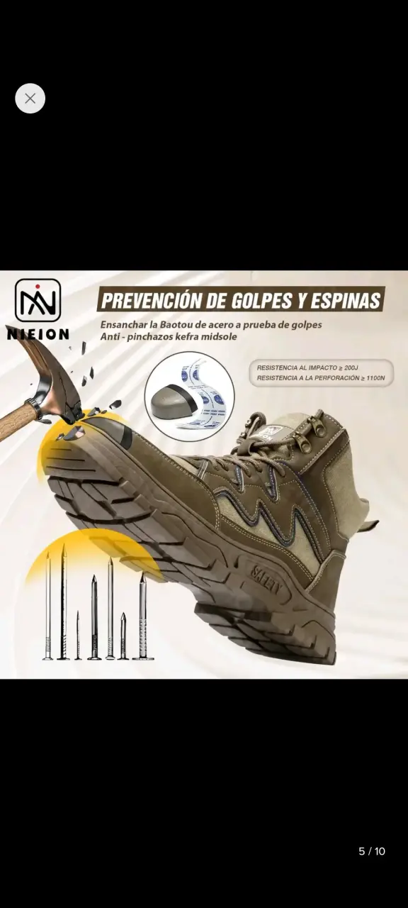 Botas de seguridad antideslizantes Nieion resistentes a la corrosión - 4