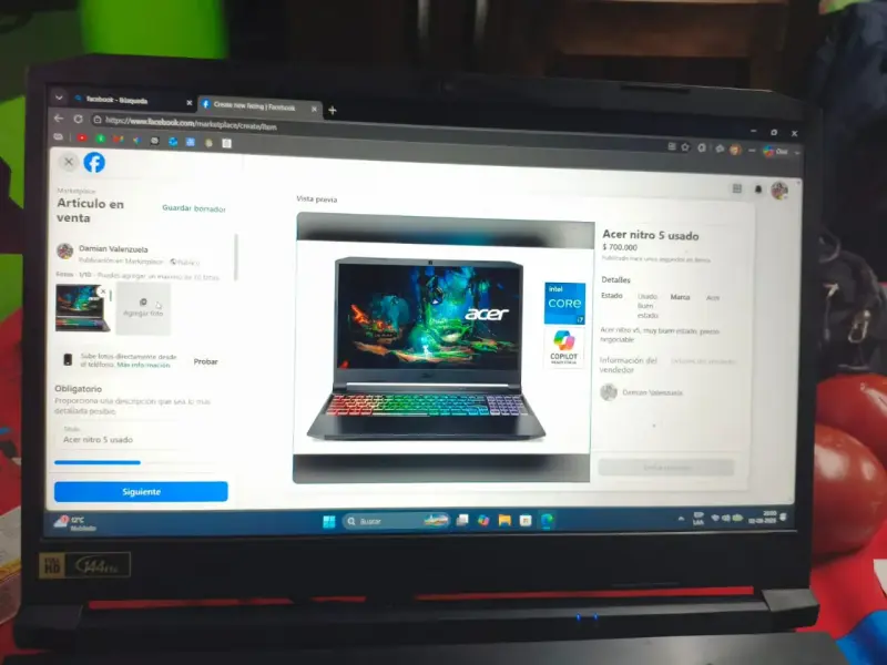 Laptop Acer Nitro 5/Precio negociable - 2