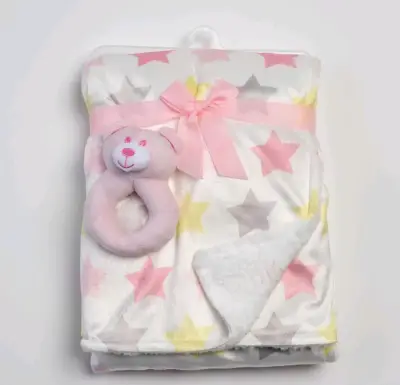 Manta de bebé con peluche de unicornio - miniatura 2