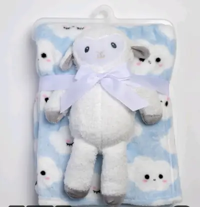 Manta de bebé con peluche de unicornio - miniatura 4
