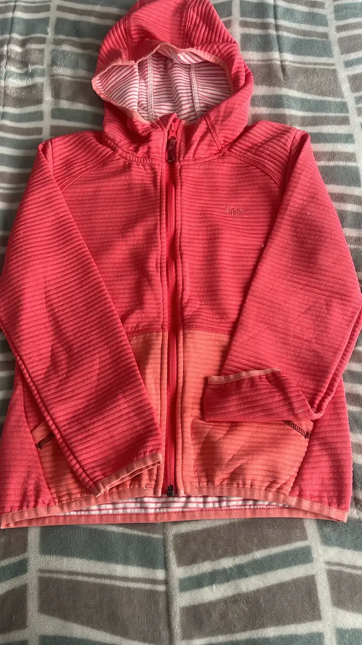 Chaqueta de niña rosa con capucha Lippi - 1