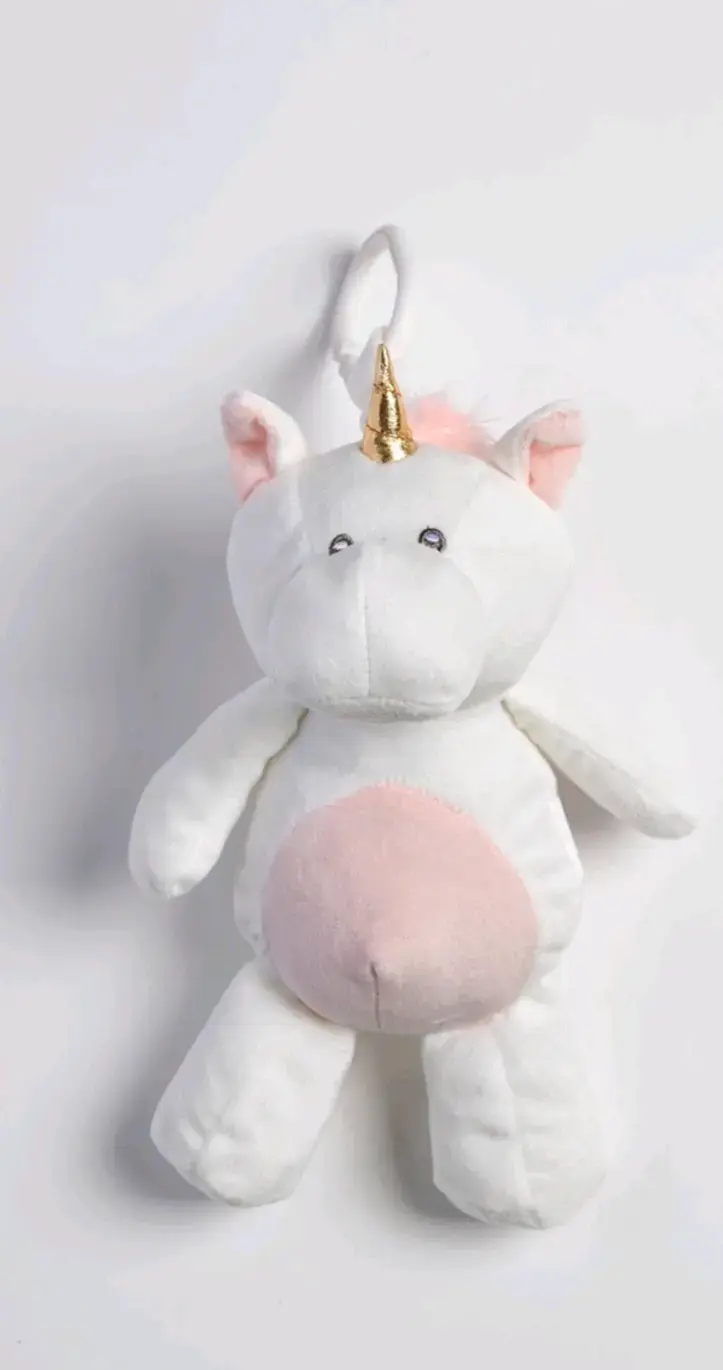 Peluche de unicornio blanco suave