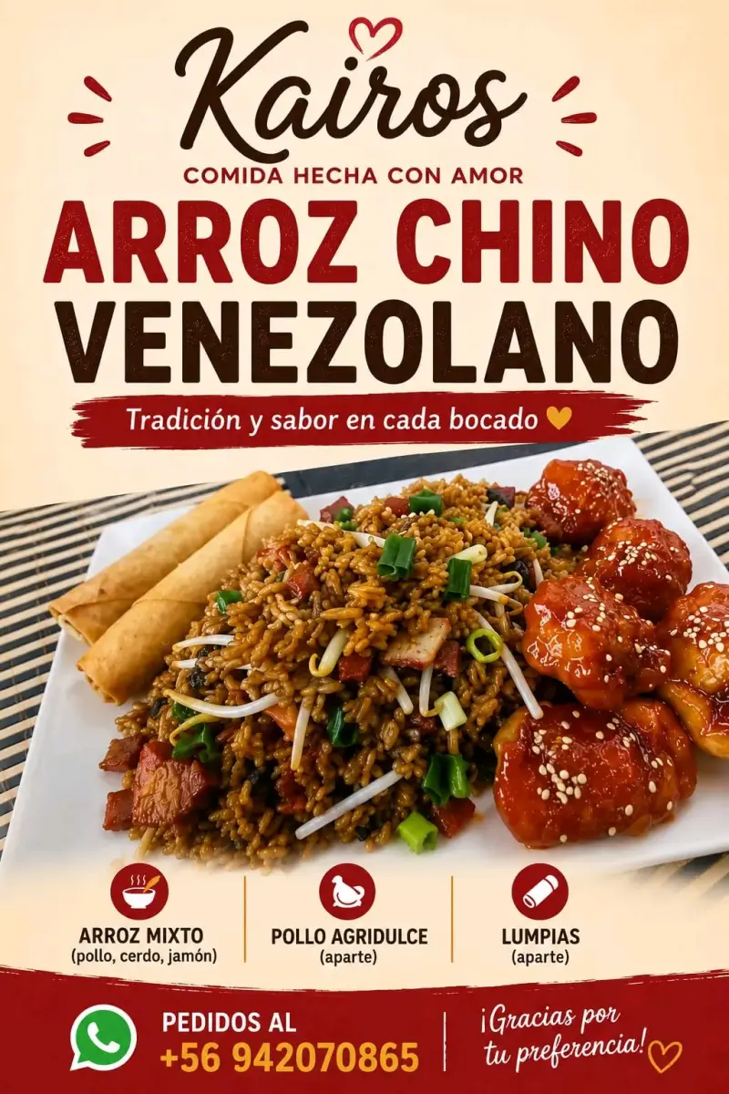 Arroz Chino Venezolano Kairos con Pollo Agridulce