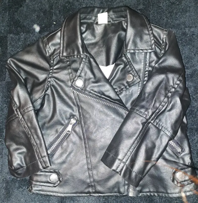 Chaqueta de cuero sintético para niñas - 1