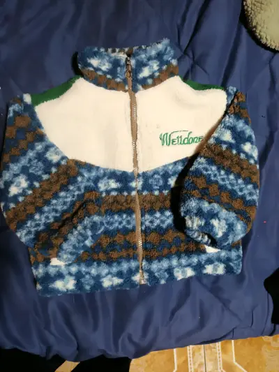 Chaqueta de lana polar con diseño geométrico - miniatura 1