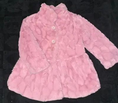 Abrigo de peluche rosado - miniatura 1