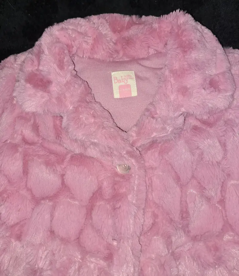 Abrigo de peluche rosado - 2