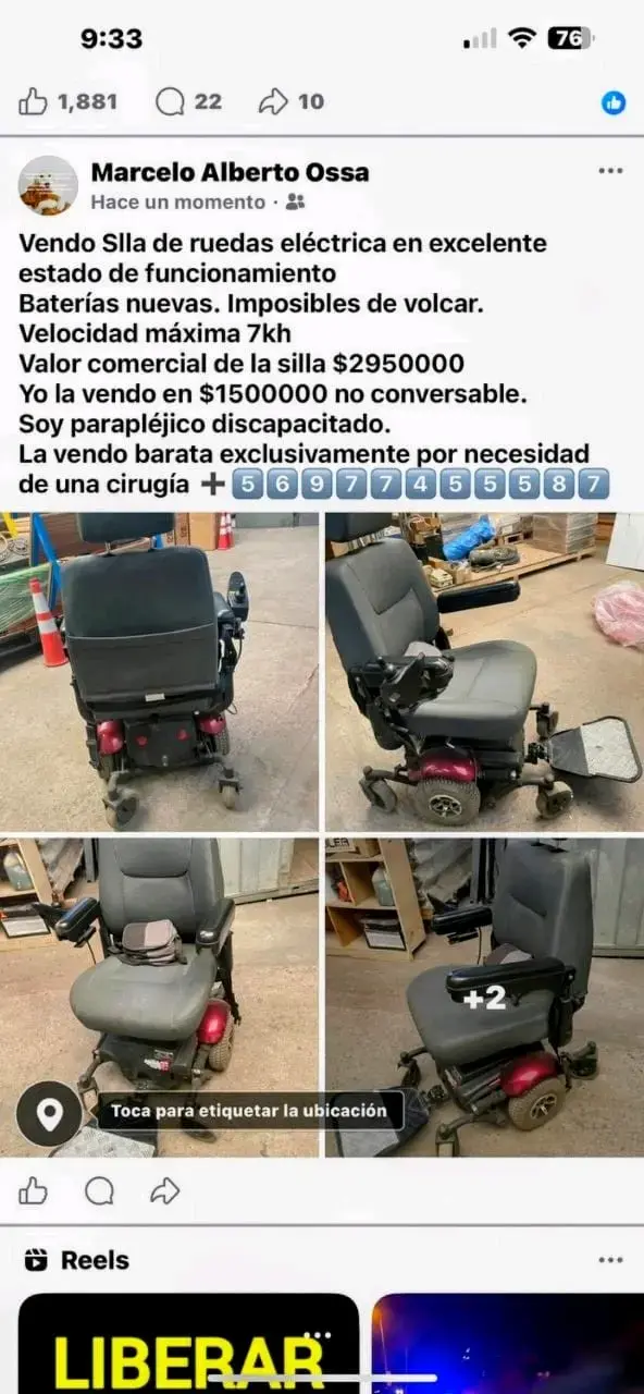 Silla de ruedas eléctrica marca Merits Antivuelcos - 4
