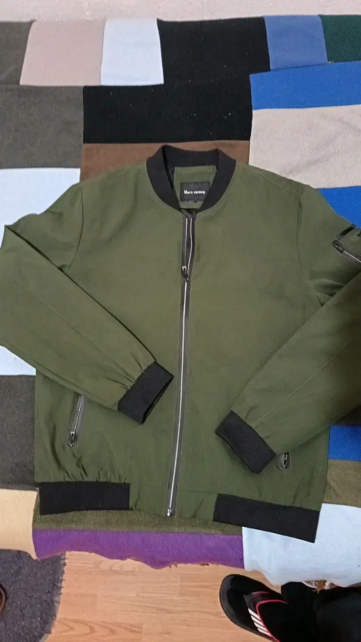 Chaqueta bomber verde para hombre