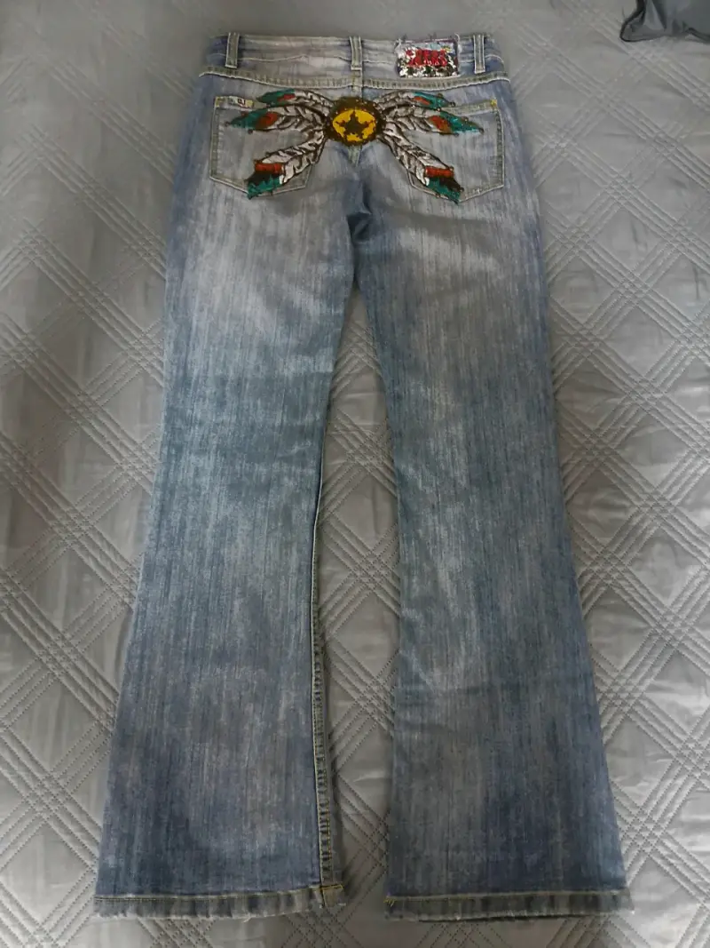 Jeans de mujer con diseño atras, talla 37 - 2