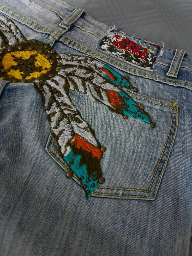 Jeans de mujer con diseño atras, talla 37 - 3
