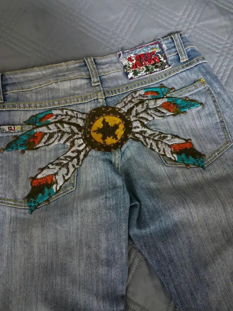 Jeans de mujer con diseño atras, talla 37 - 4