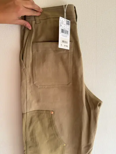 Pantalones cargo beige mujer - miniatura 1