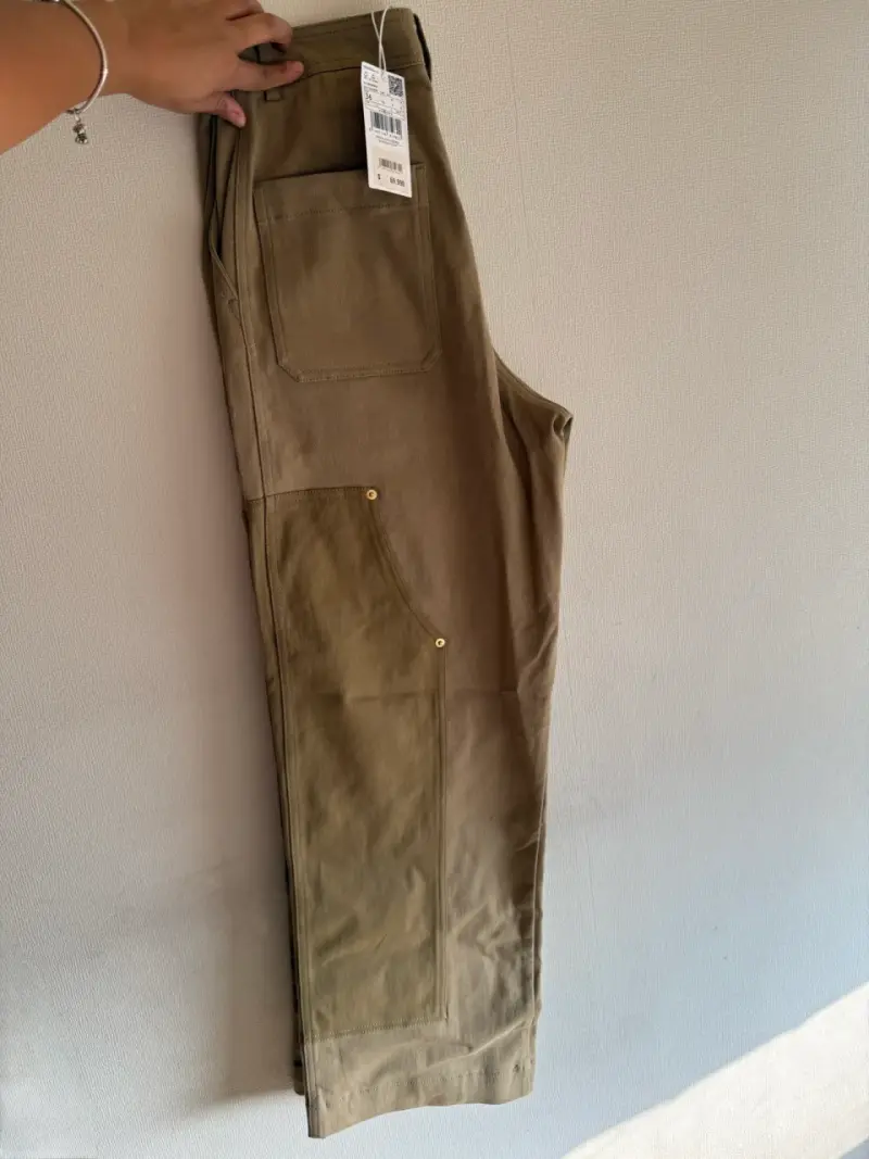 Pantalones cargo beige mujer - 2
