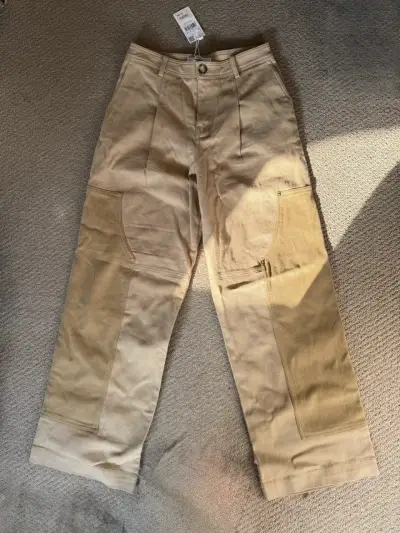 Pantalones cargo beige mujer - miniatura 3