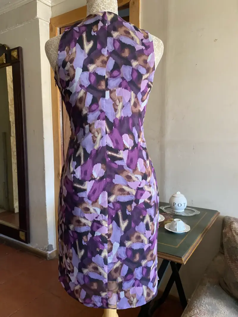 Vestido estampado floral morado - 2
