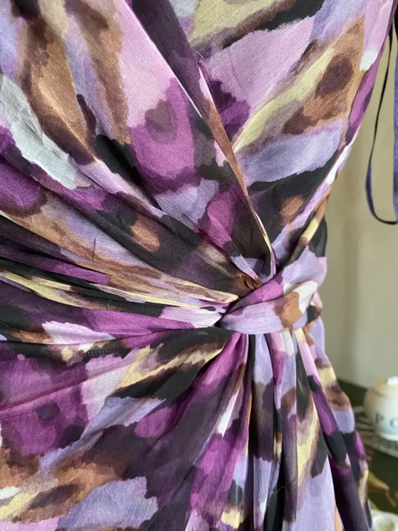Vestido estampado floral morado - 4