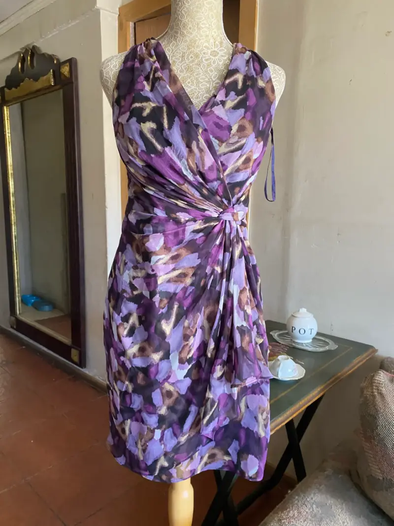 Vestido estampado floral morado - 5