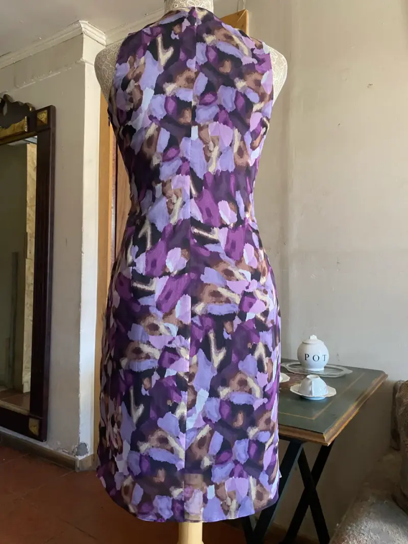 Vestido estampado floral morado - 6