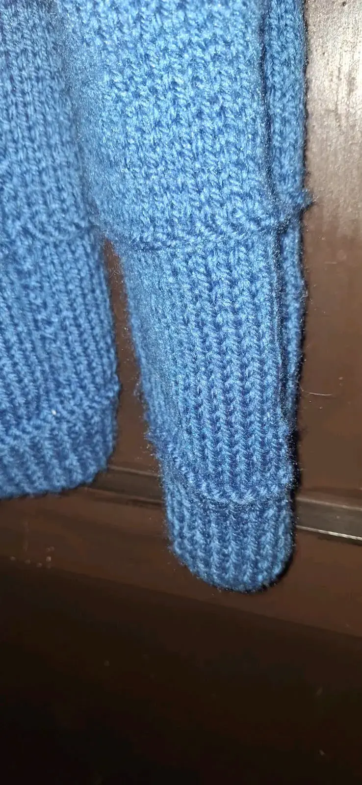 Suéter tejido Alpaca pura azul para hombre MÁRF - 3