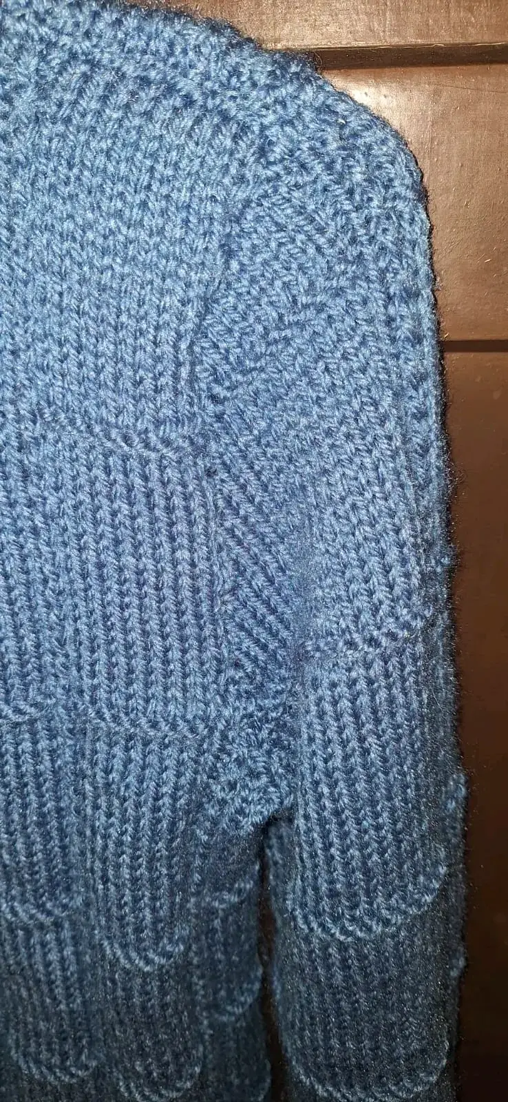Suéter tejido Alpaca pura azul para hombre MÁRF - 4
