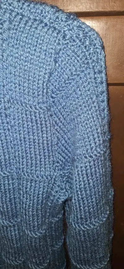 Suéter tejido  Alpaca pura azul para hombre MÁRF - miniatura 4
