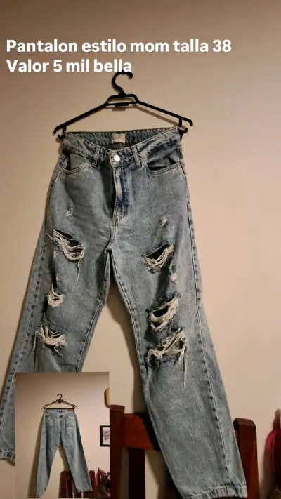 Pantalones mom negros talla 36 H&M - miniatura 6