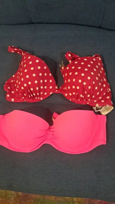 Bikini rosa con flecos para mujer - miniatura 5