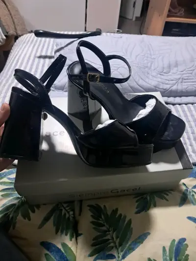 Sandalias de tacón alto negras Alquimia - miniatura 2