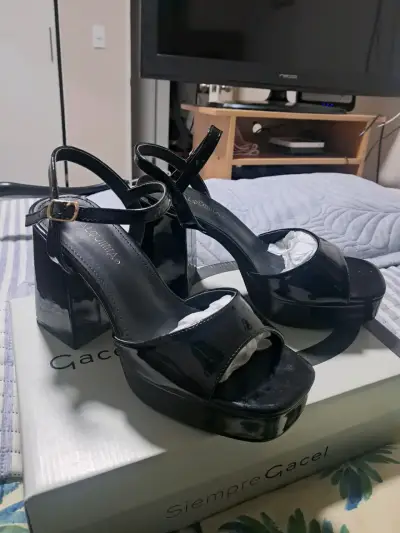Sandalias de tacón alto negras Alquimia - miniatura 3