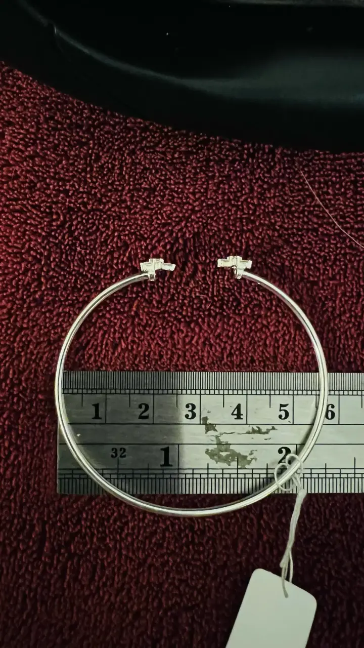 Esclaba de Plata 925, con dos Estrellas y circon. - 1